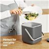 Image 9 : 1 Blue Gingko Kitchen Waste Bin/Odor-Tight Compost Bin with Handles (2.6L Capacity) - Brand New!