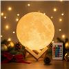 Image 1 : Mydethun 16-Color Moon Lamp (7.1 Inch) Lunar Light with Remote & Touch Control; USB Rechargeable