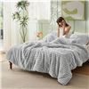 Image 9 : Bedsure 3PC Queen Size Fluffy Comforter Set (90 x 90") Super Soft Faux Fur Comforter Set - NEW