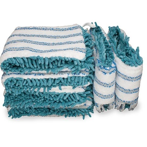 Pack of 6 Dual-Sided Microfiber Mop Pads (18" Pad Size) High Density Mop Pads - New