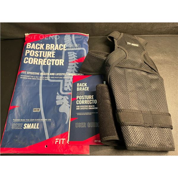1 Fit Geno Back Brace and Posture Corrector - Size Small - New