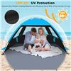 Image 2 : Venustas Portable Beach Tent/Sun Shelter; 3-Person Beach Tent with Storage Bag - New