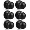 Image 1 : 6-Pack Box of Stainless Steel Half-Dummy Door Handles/Black Door Knobs - New