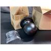 Image 3 : 6-Pack Box of Stainless Steel Half-Dummy Door Handles/Black Door Knobs - New