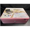 Image 3 : 1 Metal Cash Box/Money Lock Box with Key - Pink - Portable Money Box - New Sealed