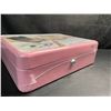 Image 6 : 1 Metal Cash Box/Money Lock Box with Key - Pink - Portable Money Box - New Sealed