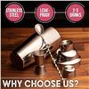 Image 5 : Cresimo Cocktail Shaker Set (24oz) Mixology Bartender 3PC Kit; Stainless Steel Drink Shaker - New