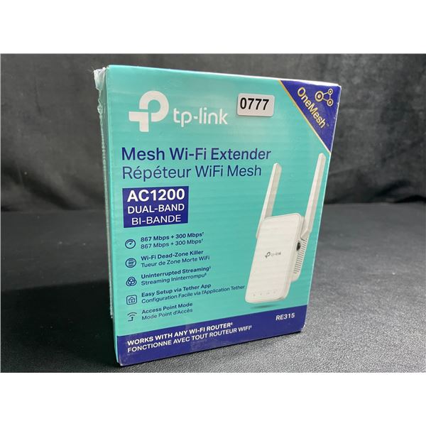 TP-Link AC1200 Mesh Wi-Fi Extender/WiFi Booster - Works with Any WiFi Router - New Sealed!