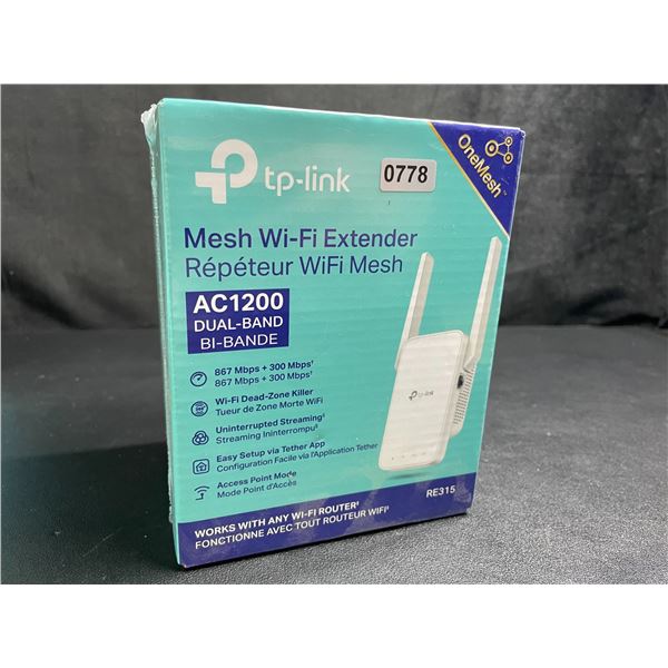 TP-Link AC1200 Mesh Wi-Fi Extender/WiFi Booster - Works with Any WiFi Router - New Sealed!