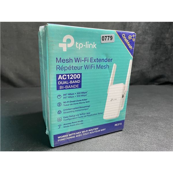 TP-Link AC1200 Mesh Wi-Fi Extender/WiFi Booster - Works with Any WiFi Router - New Sealed!