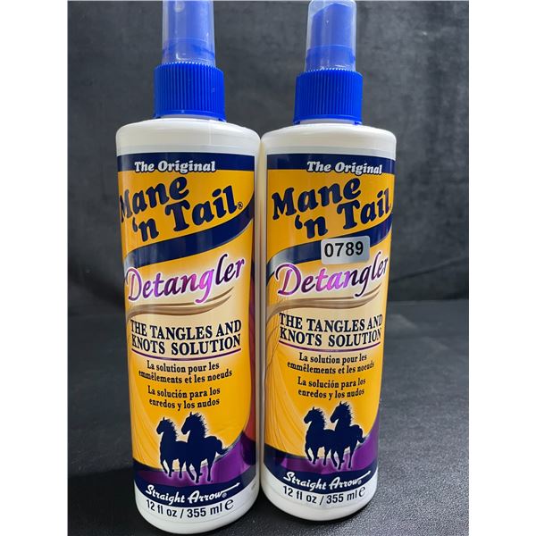Lot of 2 The Original Mane 'n Tail Detangler (355ml) The Tangles & Knots Solution - New