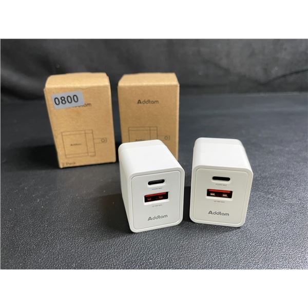 Lot of 2 2-Packs of USB-C Charging Blocks (4 Blocks Total) 20W PD   18W Quick Chargers - New