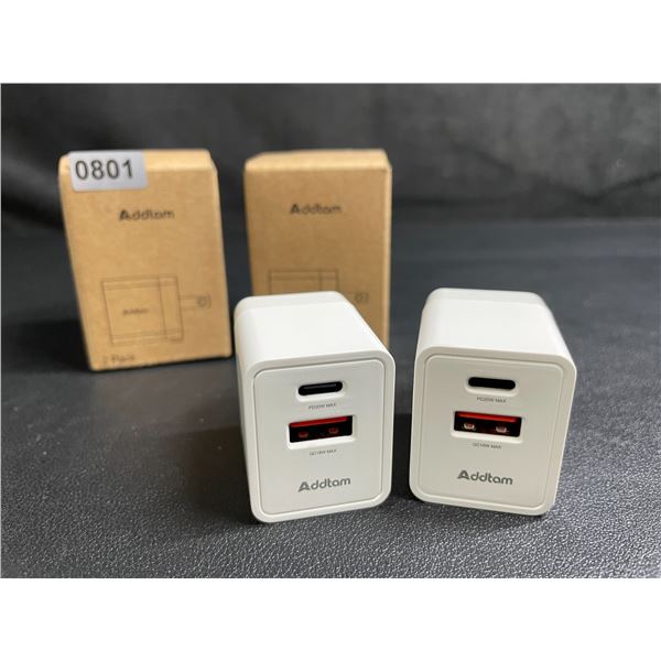 Lot of 2 2-Packs of USB-C Charging Blocks (4 Blocks Total) 20W PD   18W Quick Chargers - New
