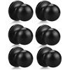 Image 1 : 6-Pack Box of Stainless Steel Half-Dummy Door Handles/Black Door Knobs - New