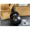 Image 3 : 6-Pack Box of Stainless Steel Half-Dummy Door Handles/Black Door Knobs - New