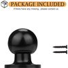 Image 5 : 6-Pack Box of Stainless Steel Half-Dummy Door Handles/Black Door Knobs - New