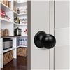 Image 7 : 6-Pack Box of Stainless Steel Half-Dummy Door Handles/Black Door Knobs - New