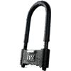 Image 1 : 1 Heavy-Duty 4-Digit Combination Padlock (U-Shape) Adjustable Shackle; 8.46" Lock - New