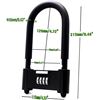 Image 5 : 1 Heavy-Duty 4-Digit Combination Padlock (U-Shape) Adjustable Shackle; 8.46" Lock - New