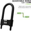 Image 6 : 1 Heavy-Duty 4-Digit Combination Padlock (U-Shape) Adjustable Shackle; 8.46" Lock - New