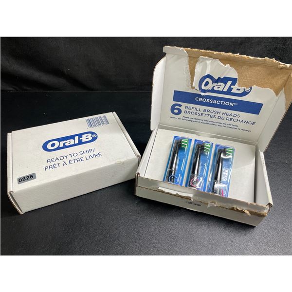 2 Boxes of Genuine Oral-B Replacement Brush Heads (6 Each/12 Total) Crossaction - New