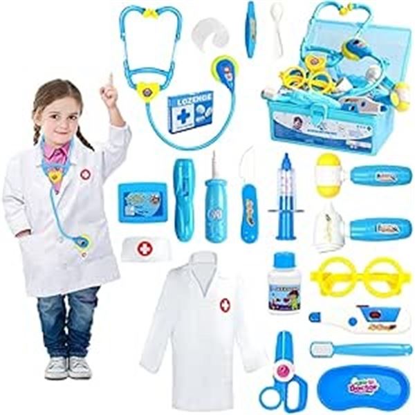 1 Doctor Set for Kids with Storage Case - Blue - New Sealed