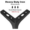 Image 4 : Box of 4 Metal 6-Inch Furniture Legs - Modern Iron Diamond Triangle Feet - New
