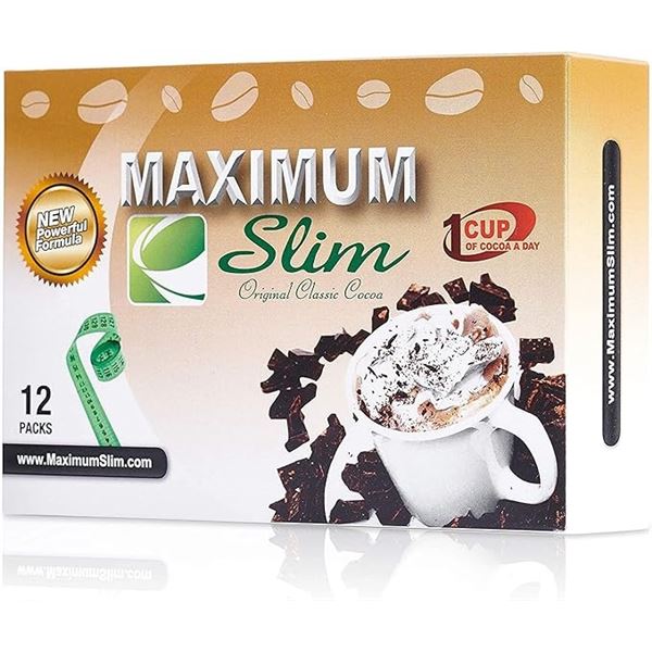 Maximum Slim Original Premium Instant Cocoa (12 Packs) - New Sealed