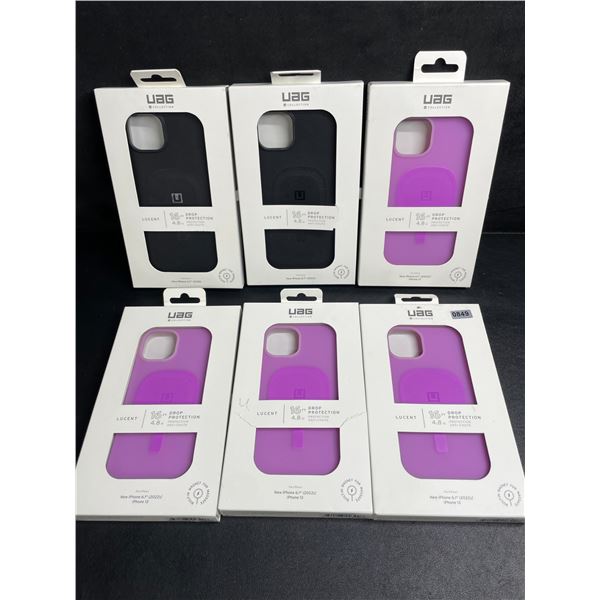 Lot of 6 Assorted UAG Collection Lucent Premium iPhone Cases (iPhone 13 & 14 Plus) - New
