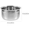 Image 5 : Stainless Steel Rice Cooker Inner Pot (3L Capacity) with Utensils - Brand New