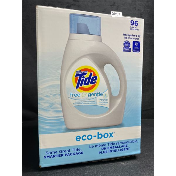 Tide Ultra Concentrated Free & Gentle Eco-Box Liquid Laundry Detergent - 3.1L/96 Loads - New
