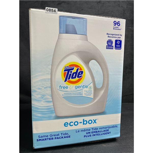 Tide Ultra Concentrated Free & Gentle Eco-Box Liquid Laundry Detergent - 3.1L/96 Loads - New
