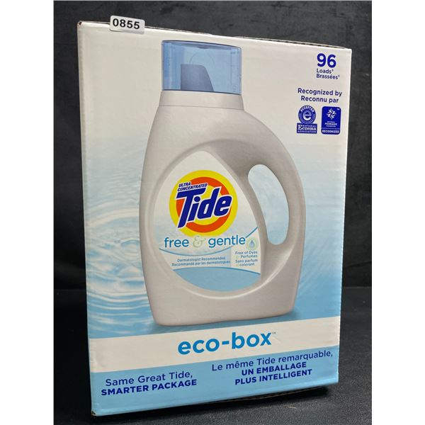 Tide Ultra Concentrated Free & Gentle Eco-Box Liquid Laundry Detergent - 3.1L/96 Loads - New