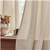 Image 5 : Linen Textured Casual Wave Curtains for Living Room (2 Panels) 84" Length - Beige/Ivory - New