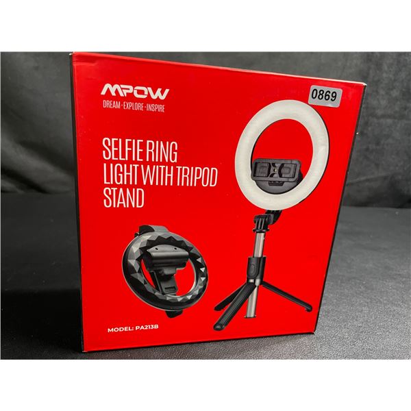 MPOW Selfie Ring Light with Tripod Stand and Phone Holder (Model: PA213B) - Brand New