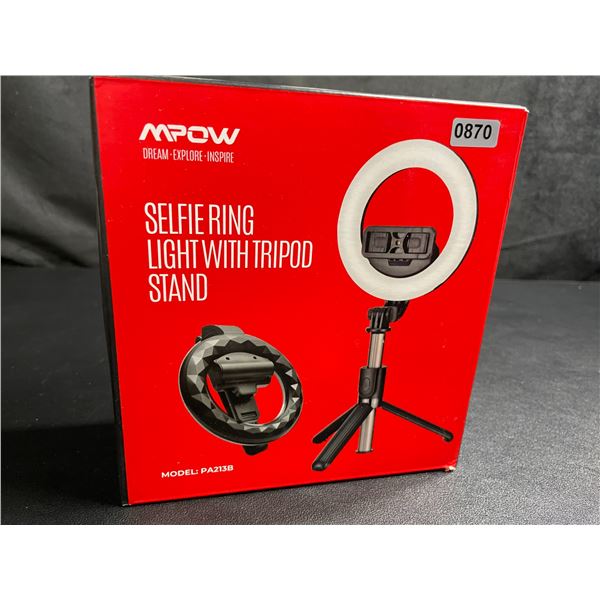 MPOW Selfie Ring Light with Tripod Stand and Phone Holder (Model: PA213B) - Brand New