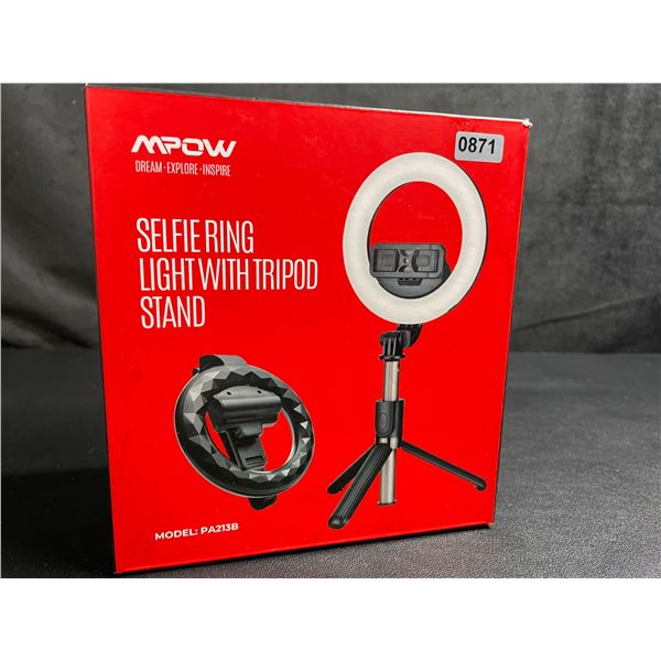 MPOW Selfie Ring Light with Tripod Stand and Phone Holder (Model: PA213B) - Brand New