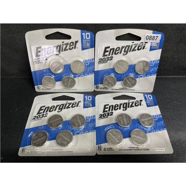 4 Packs of Energizer 2032 Batteries (4 Batteries Per Pack) - New Sealed!