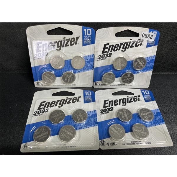 4 Packs of Energizer 2032 Batteries (4 Batteries Per Pack) - New Sealed!