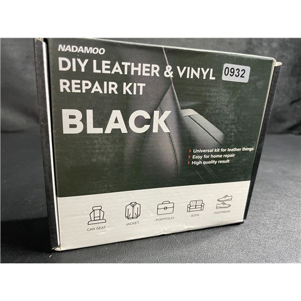 1 DIY Leather & Vinyl Repair Kit (Black) For Furniture, Car Seats, Jackets, Purses, etc. - Brand New