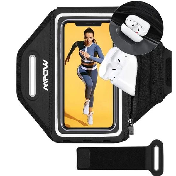 Lot of 3 MPOW Sports Armbands/Sweatproof Running Armband Phone Holders w/ Storage Pocket - New