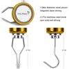 Image 8 : 8PC Heavy-Duty Ant Mag Swivel Hooks (2 Boxes/4PCS Each) Strong Magnetic Hooks - New