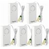Image 1 : 5-Pack of Topvico Water Leak Detectors - 120dB Loud Siren; Water Leak Alarms - New