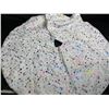 Image 2 : Lot of 2 Plush Faux Fur Christmas Tree Skirts (White) With Colorful Metallic Moons/Stars - New!