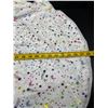 Image 3 : Lot of 2 Plush Faux Fur Christmas Tree Skirts (White) With Colorful Metallic Moons/Stars - New!