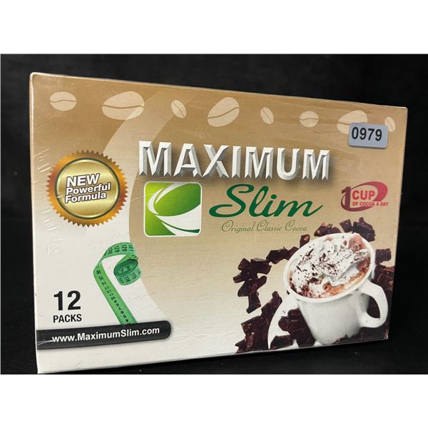 Maximum Slim Original Premium Instant Cocoa (12 Packs) - New Sealed