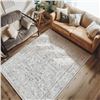 Image 1 : 1 Large Area Rug (5FT x 7FT) Gray Floral Print Indoor Area Rug for Indoors - Brand New!