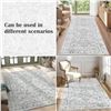 Image 7 : 1 Large Area Rug (5FT x 7FT) Gray Floral Print Indoor Area Rug for Indoors - Brand New!