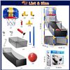 Image 4 : 1 Kids Arcade Basketball Game Set with 4 Balls and Air Pump - For Indoors/Outdoors - NEW!