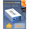 Image 5 : Kanorer 1200W Pure Sine Wave Power Inverter; DC to AC Power Converter w/ Smart App - BRAND NEW!